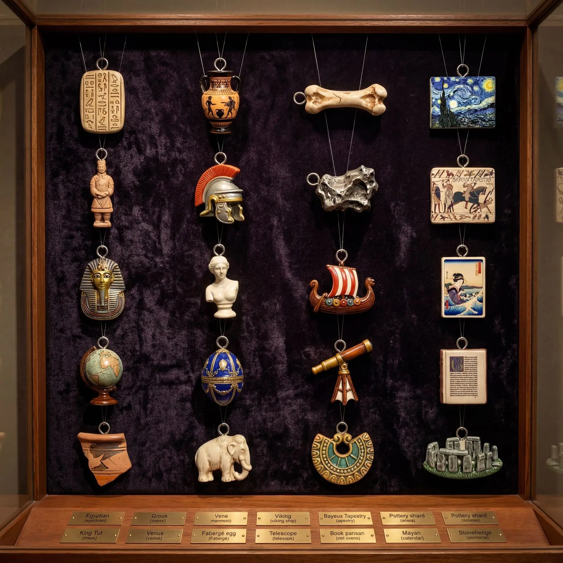 Jewelry Making History - Миниатюрный кулон в античном стиле, изображающий