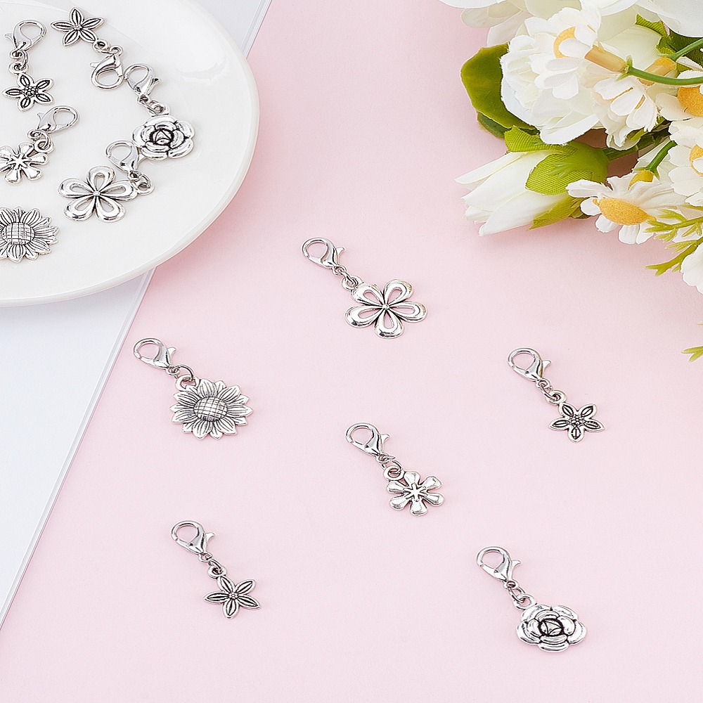 12 шт., 6 стилей, подвески из  – обзор и цена Lobster Clasp Silver