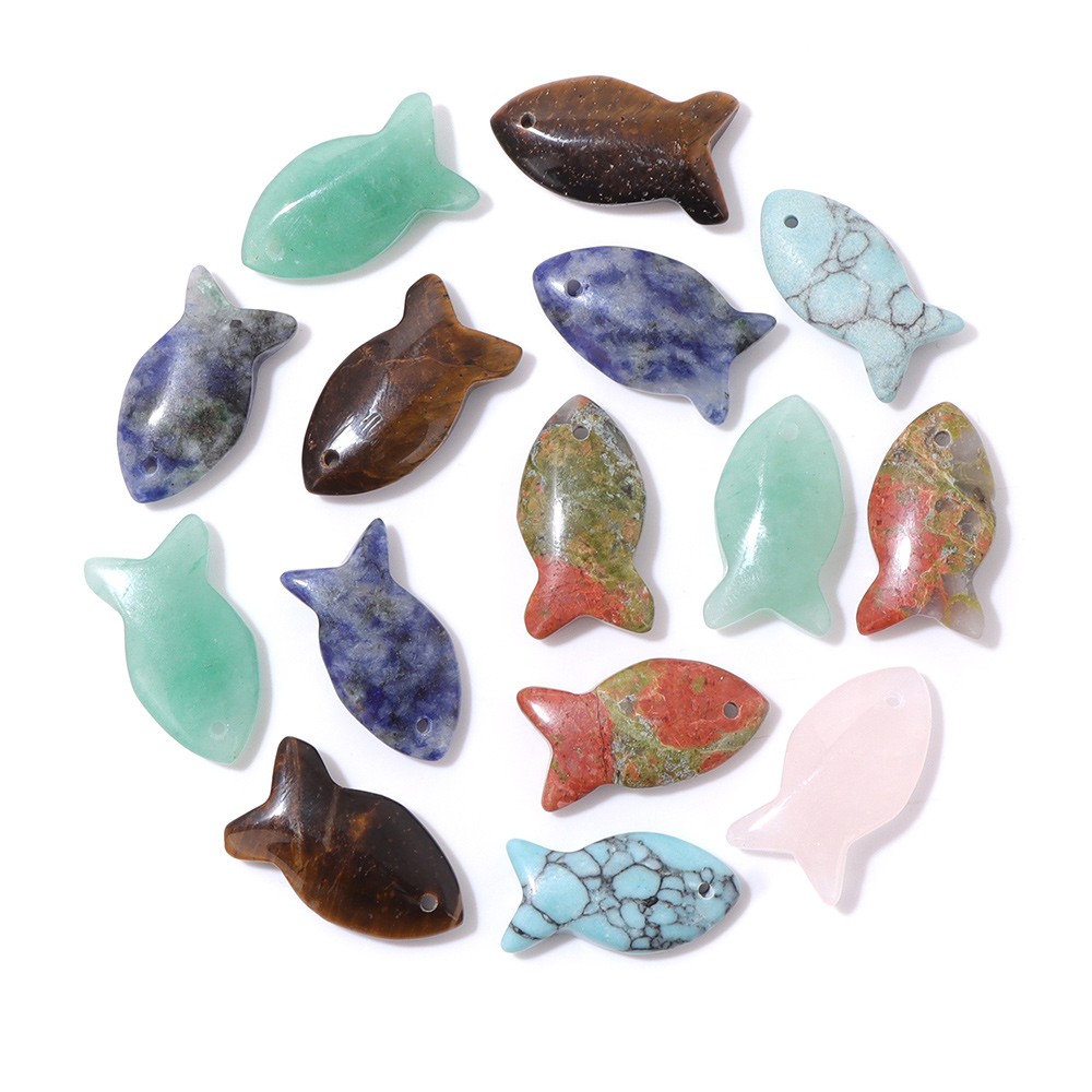 2 шт. подвески в форме рыбы из – обзор и цена Jewelry Making Gemstones